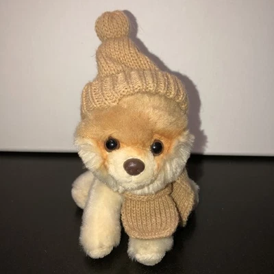 Gund Itty Bitty Boo Worlds Cutest Dog with Knit Hat & Scarf 5 x 6 In. #003 Plush - Image 1 of 4