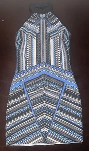 Forever21 Mini Summer Dress Multi-Color Aztec Print Round Neck Sleeveless Size S - Picture 1 of 9