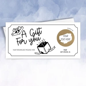 Personalisierter Geschenkgutschein Rubbelkarte Erlebnis aufdecken oder Urlaubsticket - Bild 1 von 9