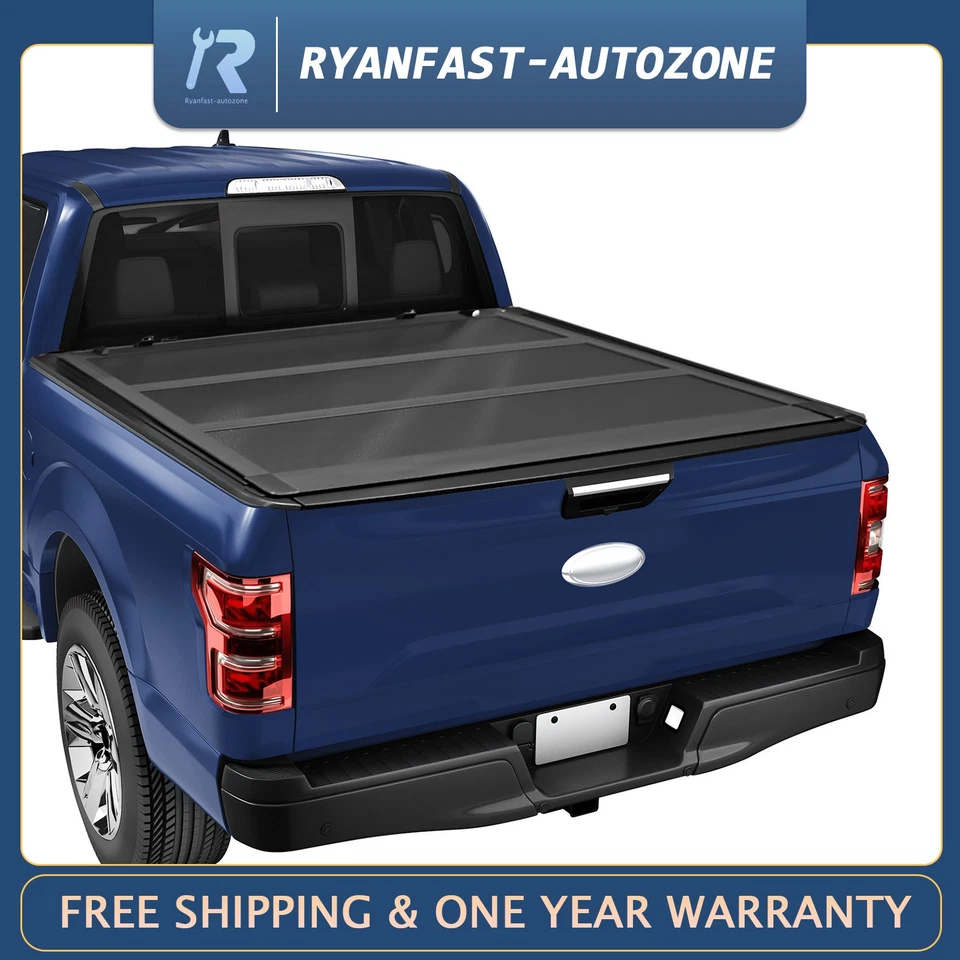 Low Profile Hard Tri Fold Tonneau Cover FOR Chevrolet/GMC 1500 2019-2024 6.5FT Foto 1 de 4