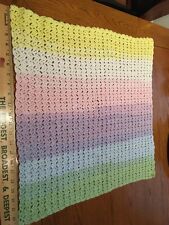New...Beautiful Handmade Multi-Color Crocheted Blanket 