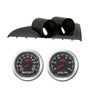 SAAS Clip In Dual Gauge Dash Pod Black Series 3 Boost Volts for Falcon Ba BF All - Picture 1 of 12