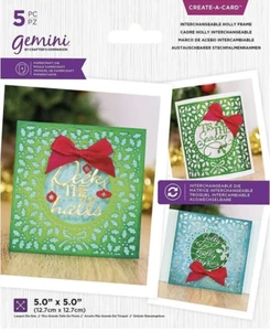 Juego de troqueles de marco de acebo intercambiable Crafter's Companion Gemini Create-A-Card - Imagen 1 de 5