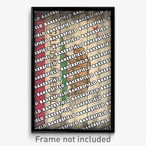 Bakersfield California Poster (CA City Souvenir 11x17 Town Print) - Picture 1 of 1