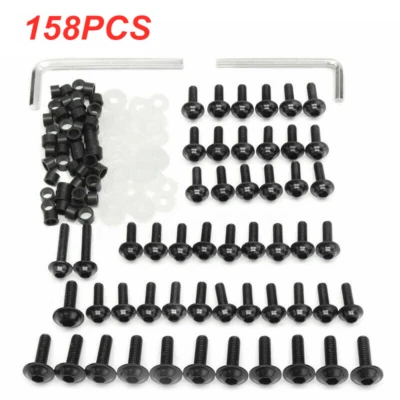 Kit completo de 158 piezas de pernos de carenado de motocicleta clips de parabrisas para Yamaha YZF R6 Foto 1 de 4