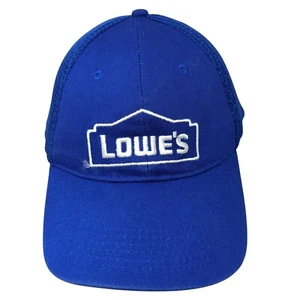 Lowe's Strapback Hat Blue One Size Adjustable Embroidered Mesh Back Cotton - Picture 1 of 8