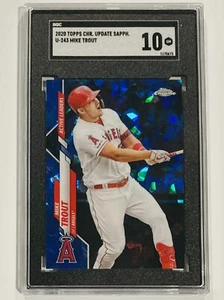 2020 Topps Chrome Update Sapphire #U-243 Mike Trout SGC 10 Gem Mint - Picture 1 of 2