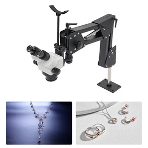 Schmuck Werkzeug Zoom Micro Intarsien Spiegel Multidirektionales Mikroskop + Ständer 7x-45x - Bild 1 von 15