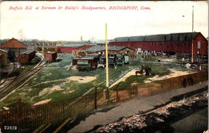 BRIDGEPORT CONNECTICUT - BUFFALO BILL AT BARNUM & BAILEY'S CIRCUS - POSTCARD - Picture 1 of 2