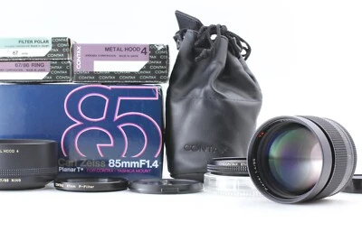 [TOP MINT in BOX] Contax Carl Zeiss Planar T* 85mm F/1.4 MMJ Lens CY Mount JAPAN - Image 1 of 4