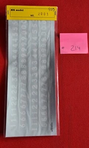 Decals Nummern, MG Model, 1:24 - Bild 1 von 1