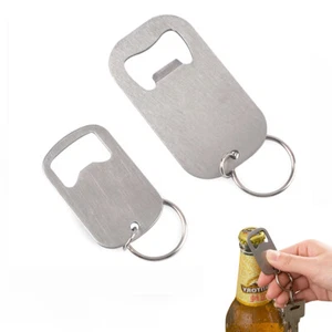 Bottle Opener Keychains Can Bottle Soda Beer Cap Tool Portable Stainless Steel - Picture 1 of 10