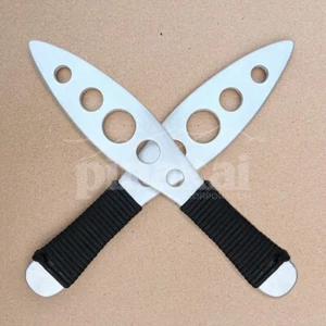 Juego de cuchillos de entrenamiento de aluminio romos de doble filo con orificios para cuchillas - seguros y duraderos - Imagen 1 de 7