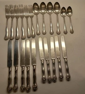 Rare Rose National Silver Company York Rose Flatware, Antique or Vintage-EACHES - Picture 1 of 20