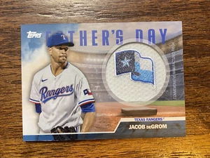 Jacob DeGrom 2023 Topps Series Two 2 #FD-JD Father's Day Team Patch Card Rangers - Picture 1 of 2