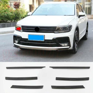 Black ABS Front Center Mesh Grille Grill Trim For VW Tiguan 2nd Gen 2017-2021 - Picture 1 of 7