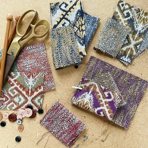 Tela de tapicería mexicana Kilim y espiga para cojines y cortinas por metro - Imagen 1 de 67