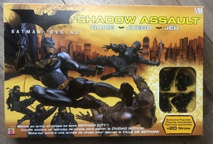 RARE Mattel Batman Begins Shadow Assault Board Game 2005 Ages 8+ COMPLETE Manual - Picture 1 of 11