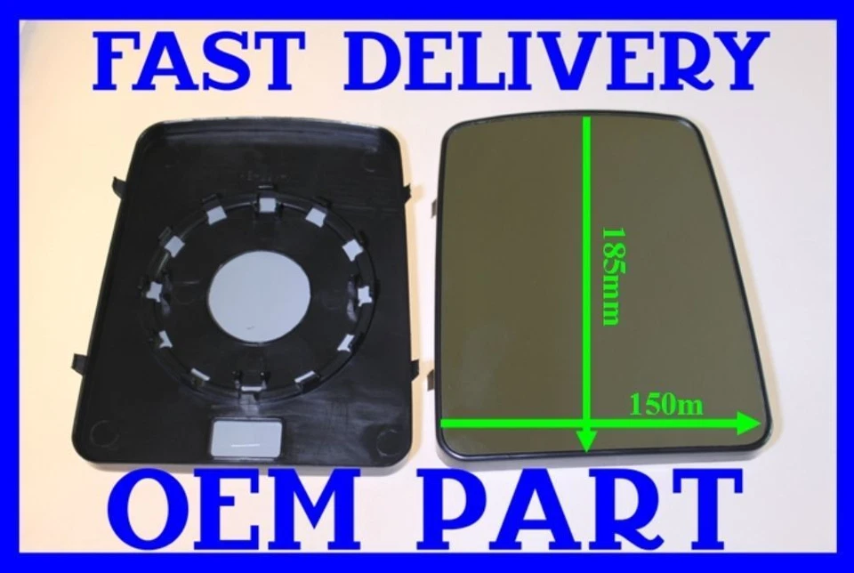 RENAULT MASTER 1995-2008 / TIPPER 1995-2008 DOOR WING MIRROR GLASS CONVEX - Image 1 of 1