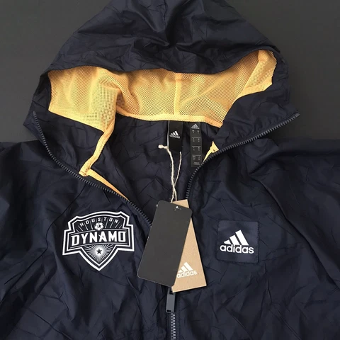 ADIDAS Houston Dynamo Windbreaker Primeblue MLS Jacket Size M GK1762 NWT $120 Cover