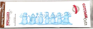 Frosty Friends Bordüre Rand Schneemänner Weihnachten Schneemann CottageCutz Metall Stanze - Bild 1 von 1