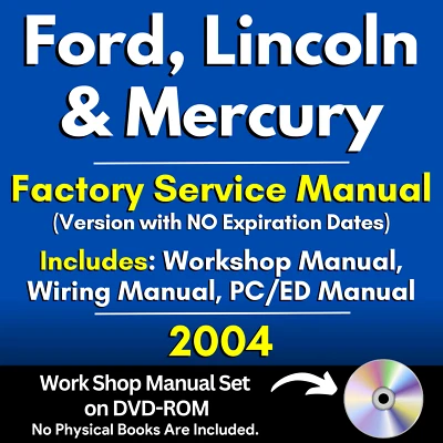 Ford 2004 manual de servicio de fábrica conjunto diagramas de cableado de taller manual de reparación DVD Foto 1 de 4