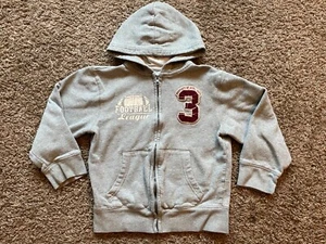 Boy's Children's Place hoodie size M 7/8 gray football zip-up - Picture 1 of 3