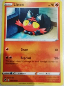 Pokémon TCG Litten Silver Tempest 030/195 Regular Common - Picture 1 of 2