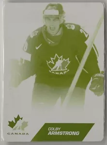 2013-14 Upper Deck Team Kanada Druckplatten gelb #33 Colby Armstrong 1/1 - Bild 1 von 2