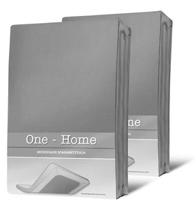 2 Spannbettlaken grau 90x200 cm - 100x200 cm Microfaser Spannbetttuch Set - Bild 1 von 5