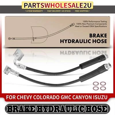 2x Front Brake Hydraulic Hose for Chevrolet Colorado GMC Canyon 2004-2012 RWD - Image 1 of 4