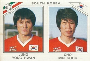 093 YONG HWAN CHO MIN KOOK SOUTH KOREA STICKER WORLD CUP MEXICO 1986 PANINI - A8 - Foto 1 di 2