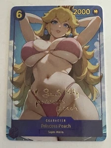 PRINCESS PEACH SUPER MARIO Holographic Custom Art Goddess Story Anime Card - Picture 1 of 2