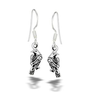 Sterling Silver Hungry Raven Earrings (1 pair)