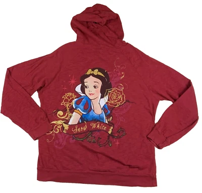 Disneyland Blancanieves Sudadera con Capucha Mujer L/XL Cremallera Completa Rojo/Púrpura Bolsillos De Colección Foto 1 de 4