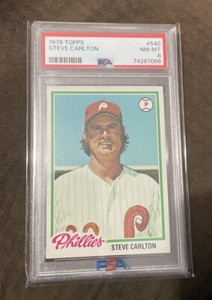 1978 Topps Steve Carlton Philadelphia Phillies #540 PSA 8