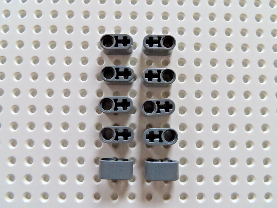 Lego 10 x Technic Liftarm mit Achsloch breit 1x2 60483 neu dunkelgrau - Bild 1 von 1