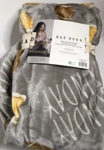 RAE DUNN SUNDAY FUNDAY FOOTBALL  🏈  BEER 🍺 PLUSH THROW BLANKET 50” X 70” NWT - Picture 1 of 4