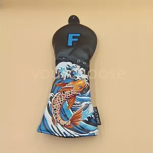 Fisch Stickerei Golf Headcover für Driver/Fairwayholz/Hybridschläger 135UT Option - Bild 1 von 4