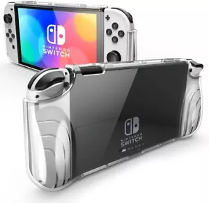 For Nintendo Switch OLED 2021, Mumba Flexible Case Transparent TPU Grip Cover - Picture 1 of 7