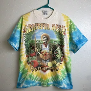 Vintage 1996 T-Shirt Mens Liquid Blue Tye Dye Grateful Dead Biffle Skeletons - Picture 1 of 15