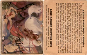R83 Gum Inc, Lone Ranger, 1940, #1 Un proiettile d'argento ferma un appeso - Foto 1 di 1