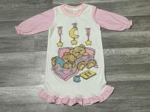 Vintage Child Girls Bear Pajama Sleep Nightgown Youth Girls USA MADE - Picture 1 of 7