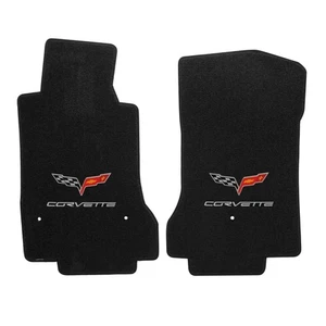 Late 2013 Corvette C6 Deluxe Cut Pile Floor Mats Nose Emblem and Corvette Script - Picture 1 of 1
