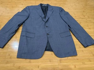 Mini blazer di lana con pied de poule Canali grigio/blu 44R Made in Italy - Foto 1 di 10