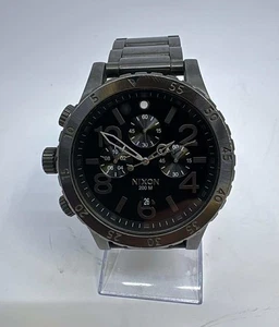 NIXON Keep It Fresh 48-20 Chrono Black Gentlemans Wrsitwatch - Picture 1 of 5