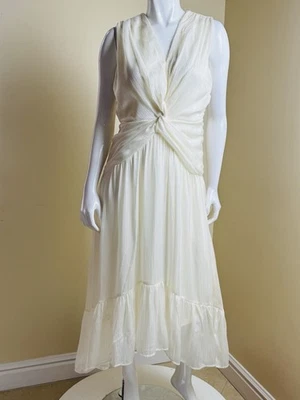 $139 DKNY Women’s Ivory Maxi Dress Sz 8    (B.185) - Image 1 of 4
