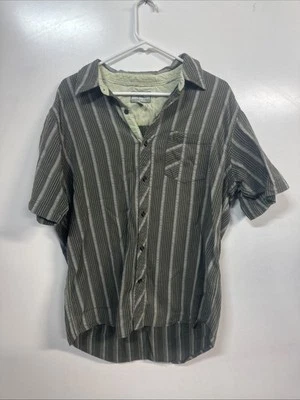 Horny Toad Men's Large Multicolor Striped Button Up Short Sleeve Shirt - Image 1 of 4