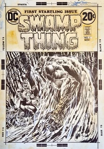 Swamp Thing #1 Bernie Wrightson Original Kunstdruck gerahmtes Cover Poster kostenloser Versand - Bild 1 von 1