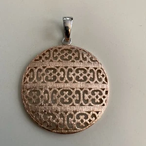 GRANDE ciondolo Milor Italy oro rosa vermeil su argento sterling 925 - Foto 1 di 8
